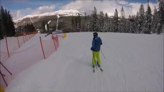 Sexten Skigebiet Drei Zinnen Abfahrt Rotwand Hahnspiel giro delle cime [upl. by Alyakam990]