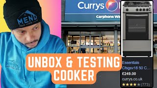 Currys Essentials Gas Cooker  Unbox amp Test CFSGSV18 [upl. by Eyr]