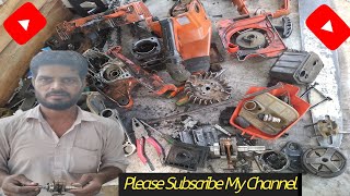 Chainsaw Crankcase And Complete Assembly FittingChainsaw Engine Piston And Crank Fitting [upl. by Arytas]