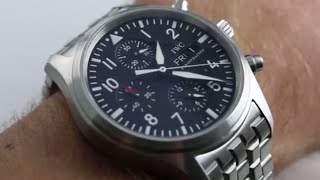 IWC Pilots Watch Chronograph Ref IW371704 Watch Review [upl. by Eberly]