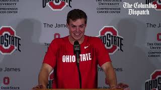 Ohio State footballs Will Howard discusses his Buckeyes debut in postgame press conference [upl. by China919]