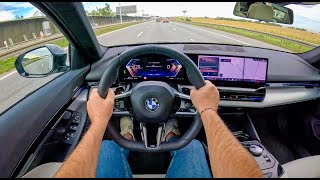 NEW BMW 5 2025  20 20i hybrid 208 hp  POV Test Drive [upl. by Clementi]