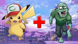 Pokemon and Pokemon character in Zombie mood 🧟‍♀️ pikachu ash viral SD PoGo [upl. by Parnell]