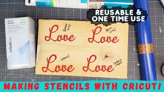 How to Make Stencils with a Cricut  Reusable and OneTime Use [upl. by Suiravaj157]