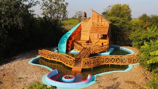 Full Video  Build A Bamboo Resort Bamboo Bridge The Biggest And Most Beautiful Swimming Pool [upl. by Leirrad250]