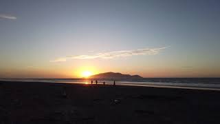 New Zealand  Family playing cricket on Te Horo Beach  Free Stock Footage [upl. by Finley]