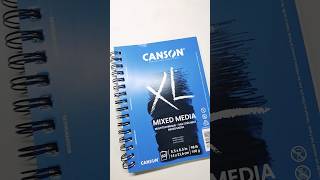 Bought this new canson XL mix media sketchbook and testing it with posca markers posca [upl. by Goltz]