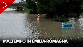 Maltempo in EmiliaRomagna allagamenti a Cesenatico ed evacuazioni preventive a Traversara [upl. by Sontich]