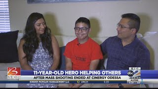 An 11yearold hero helped others after a mass shooting [upl. by Ennaear578]