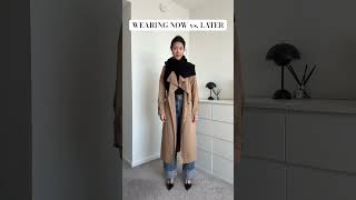 WEARING NOW vs LATER stylingtips fashiontrends fashiontips falltransition fallfashion trend [upl. by Ronal]