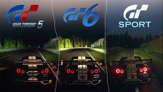 GT5 VS GT6 VS GT SPORT Sound amp Graphics Comparison  Nürburgring DayNight [upl. by Hatfield]