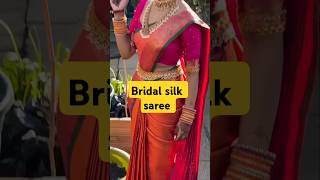 Gorgeous South Indian Bride Dazzles In Handloom Silk Saree  Watch Howto Draping Tutorial [upl. by Christabelle404]