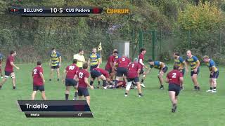 Highlights  Rugby Belluno  CUS Padova Rugby  Serie B 202425 [upl. by Mcripley]