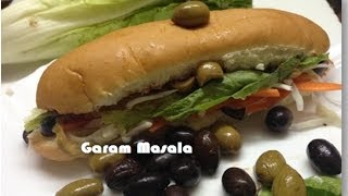 Olive bread roll sandwich [upl. by Aidyn]