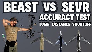 SEVR HYBRID 15 SEVR 175 BEAST Broadhead  Accuracy Test [upl. by Kania590]