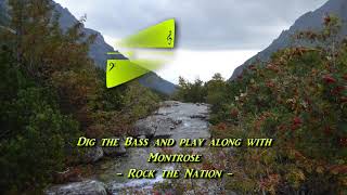 Montrose  Rock the Nation Original BASS PlayAlong [upl. by Annahsit]