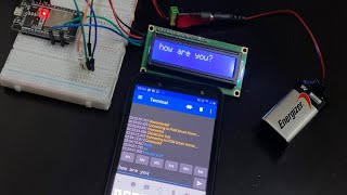 ESP32 Arduino  Serial Communication Receiver w1602A LCD Display Smartphone amp Bluetooth [upl. by Orvil152]