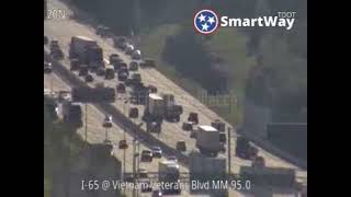 Tennessee Distracted Driver Plows Into Car Stuck In Rubbernecking Traffic Next To Accident Scene [upl. by Publia]