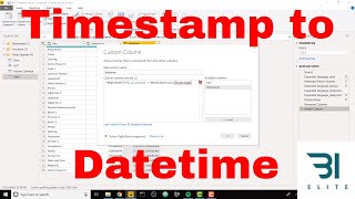 Power BI  Convert Timestamp to Datetime [upl. by Naara228]