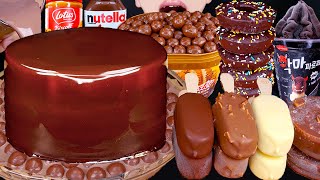 ASMR MALTESERS CHOCOLATE MILK MAGNUM ICE CREAM CAKE DOUGHNUTS NUTELLA DESSERT MUKBANG먹방EATING SOUNDS [upl. by Alfonso555]