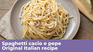 SPAGHETTI CACIO E PEPE Pecorino and black pepper spaghetti  Original Italian recipe [upl. by Sev570]