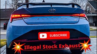 Elantra N Extremely Loud Exhaust Revs and Cold Start Full Stock Car car elantran exhaust [upl. by Notfilc]