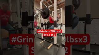 102124 squat Grinder 210lbsx3 Set 2 of 2 59 [upl. by Gravante]