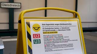 UBahn Berlin  Baumaßnahme Wittenbergplatz Jan 2019 [upl. by Suelo770]