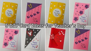 5 Amazing DIY Teachers Day Card  How To Make Teachers Day Card Ideas  Easy And Quick Card Making [upl. by Jempty468]