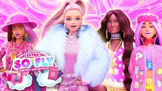 BARBIE GETS GLAMMED UP FOR FASHIONDAZE  Barbie Extra So Fly Fashion Adventure  Ep 1 [upl. by Vocaay329]