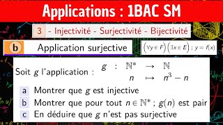 Application surjective surjectivité — Les applications — 1 BAC SM [upl. by Dent]