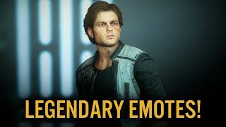 Young Han Solo Legendary Emotes  Star Wars Battlefront 2 [upl. by Ahseeyt]