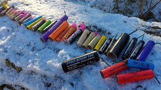 MEGA TEST 40 PETARDE  BOMBE DIFERITE  Test firecrackers  Compilation Polenboller [upl. by Mccallion]