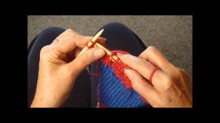 HOW TO KNIT THE MOSS STITCH [upl. by Yrol]