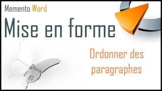 Ordonner des paragraphes le tri dans Word  Formation Word Marseille [upl. by Beckett568]