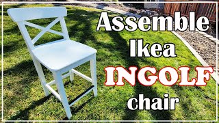 How to assemble ikea INGOLF chair [upl. by Nahum]