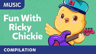 Ricky Chickies Favorite Nursery Rhymes  SingAlong in English and Spanish  Canticos [upl. by Rehtse241]