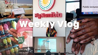 WEEKLY VLOG AVIATION TRIP  WORKINGPUBLIC LECTURES PAINTING  SO MUCH MORE  NAMIBIAN YOUTUBER [upl. by Rafi]