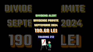 Dividende Septembrie 2024 bursa trading actiuni stocks investitorii dividende [upl. by Valma422]