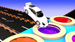 Learn Colors and Street Vehicles Names With Big Giant Wheel Parking Vehicles Changing  Super Games [upl. by Kaehpos]