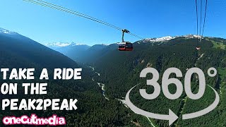 The WORLDs Longest Gondola Peak2Peak at WhistlerBlackcomb in 360 Virtual Reality onecutmedia [upl. by Barri]