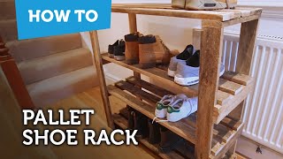 Build a DIY pallet shoe rack [upl. by Winonah]