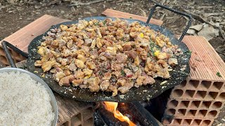 FESTA NA ROÇA ALMOÇO EM MEIO A NATUREZA TROPEIRO NO FOGÃO A LENHA [upl. by Pallua809]