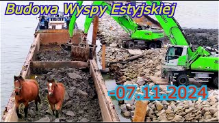 Wyspa Estyjska  07112024 Wyładunek Bizona i przerzucanie urobku [upl. by Atir]