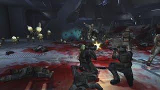 Halo 1 Containment Room Marines Vs Flood Ai Battle [upl. by Ostraw]