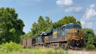 CSX ES44AH 752 w Nice K5HL amp SD402 Leads C30110 on 71224 [upl. by Hedwiga790]