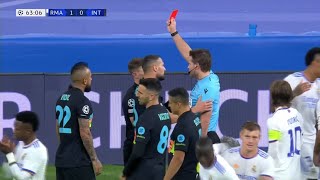 Barella RED CARD Vs Real Madrid 🟥 [upl. by Nnylsoj]