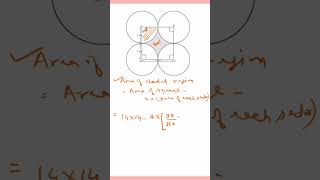 Area of Shaded region between four circles [upl. by Rozek168]