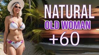 Natural Older Women Over 50 Rock the Beach in Floral Bikinis [upl. by Cordy]