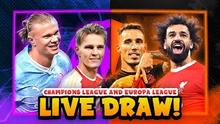 CHAMPIONS LEAGUE DRAW amp EUROPA LEAGUE DRAW LIVE STREAM WATCHALONG THE QUARTER FINALS DRAW [upl. by Attesoj]